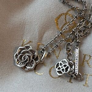 Kendra Scott Silver Rose Necklace